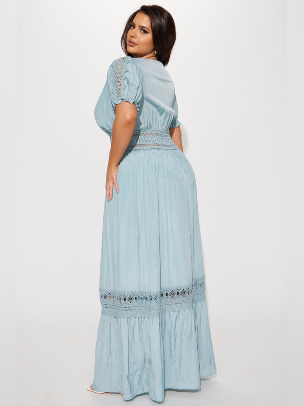 Fashion Nova Light Blue Cannes Sunset Maxi Dress - Picture 3 of 3